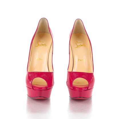 Christian Louboutin Patent Lady Peep 150 Pumps 38 Pivoine 2 of 8