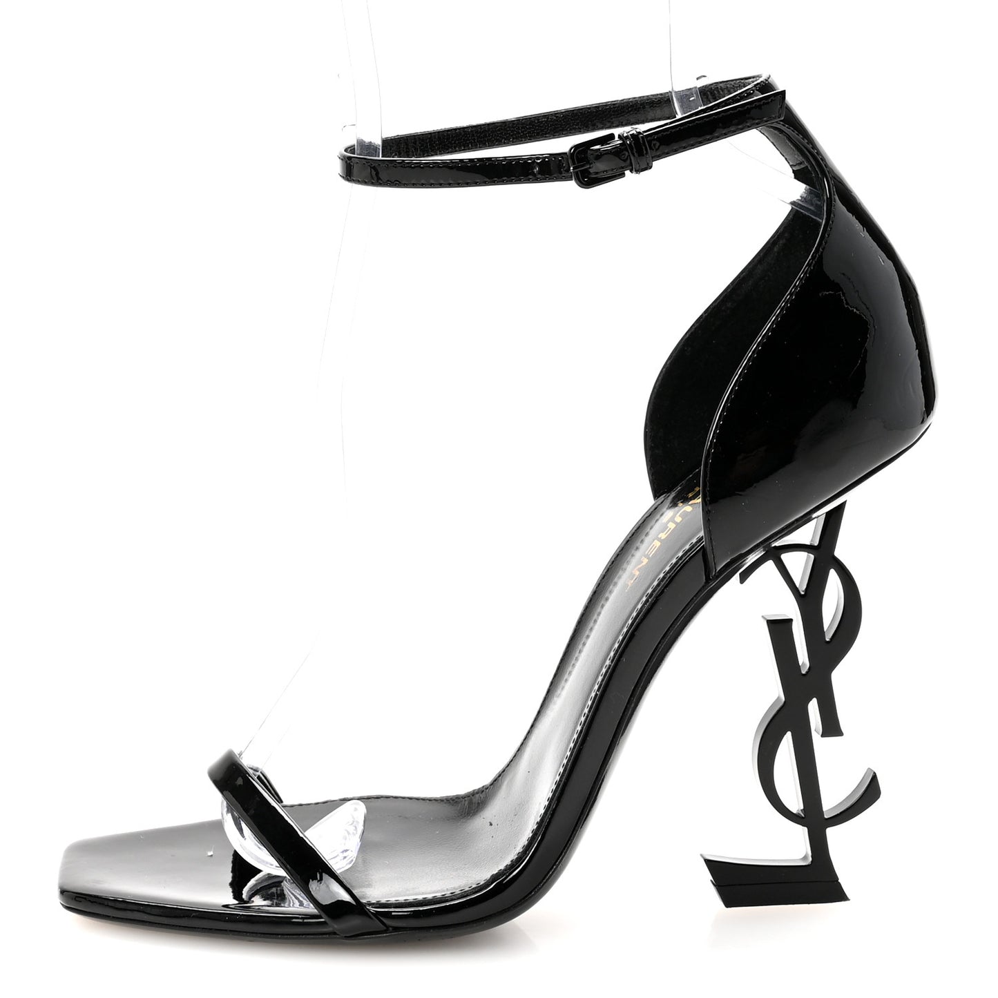 Patent Calfskin Opyum 110 Sandals 38 Black