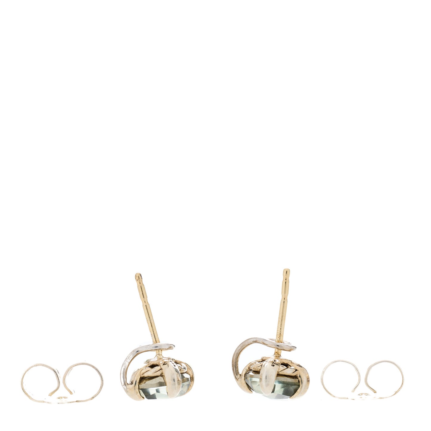 Sterling Silver Prasiolite Hematine Drop Earrings