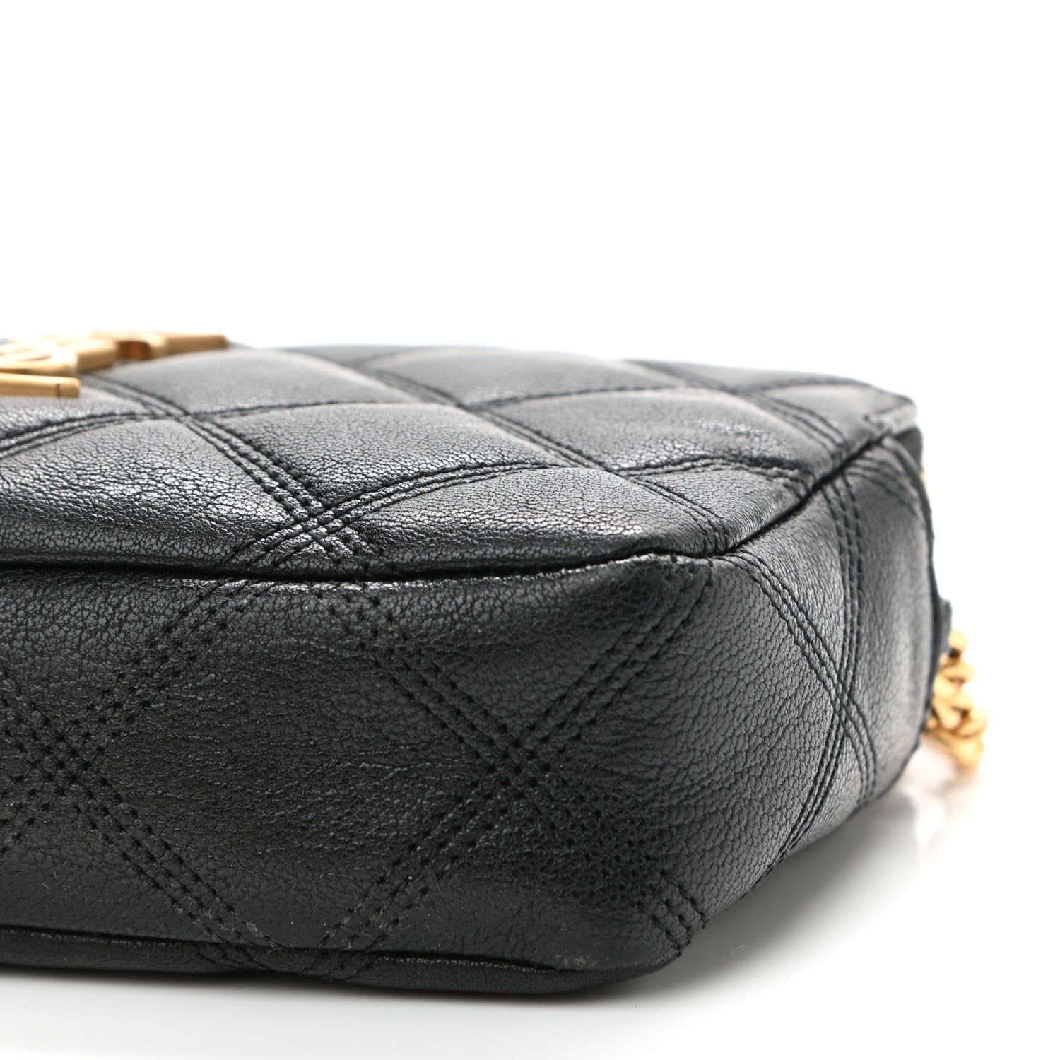 Saint Laurent Grained Lambskin Quilted Mini Becky Double Zip Bag Black 12 of 12