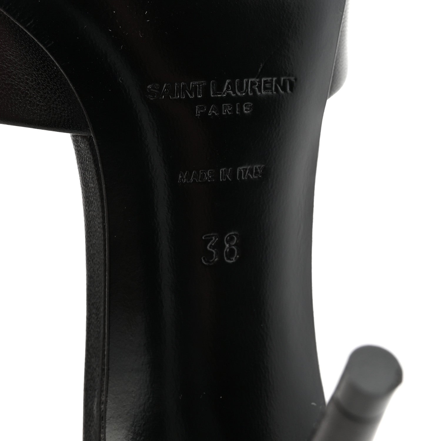 Saint Laurent Calfskin New Belfagor Sexy 95mm Mules 38 Black 7 of 10