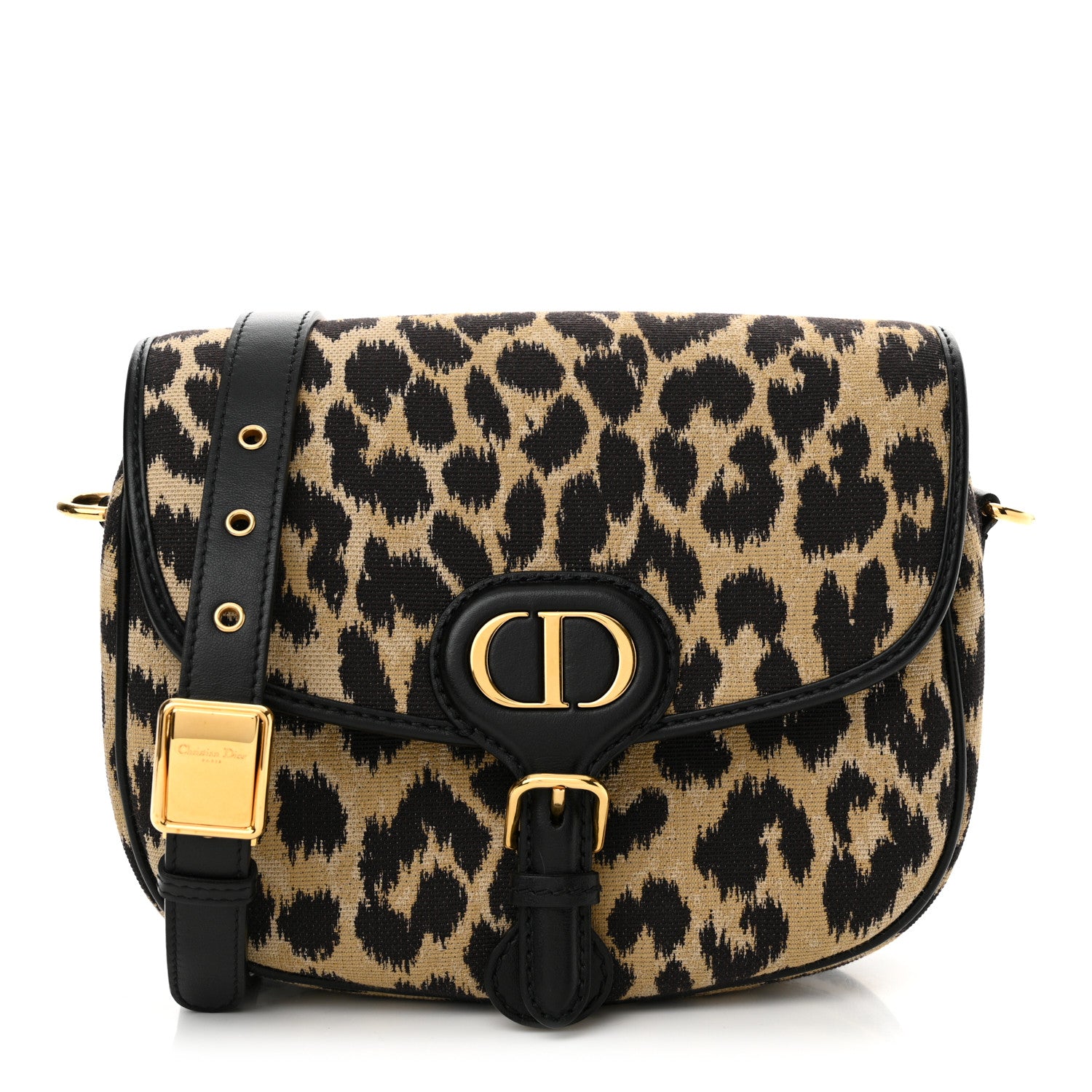 Christian Dior Canvas Mizza Embroidered Medium Bobby Flap Beige Multicolor 1 of 9