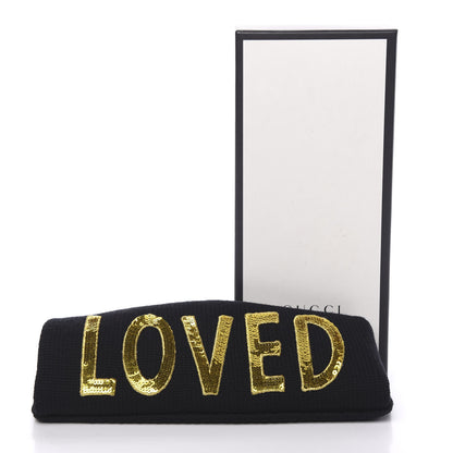 Gucci Wool Sequin Loved Beanie Hat M Black 6 of 6