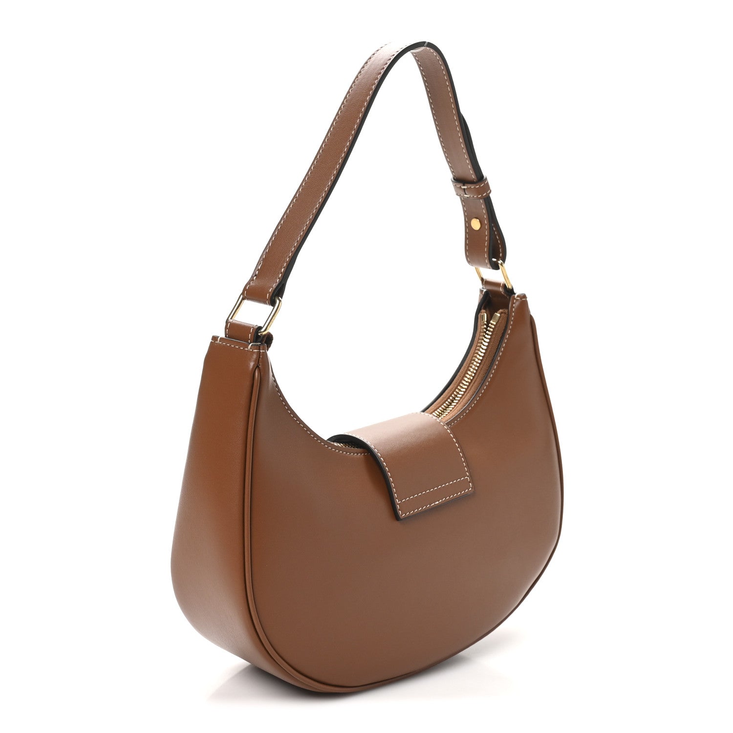 Celine Smooth Calfskin Medium Strap Ava Triomphe Shoulder Bag Tan 3 of 10