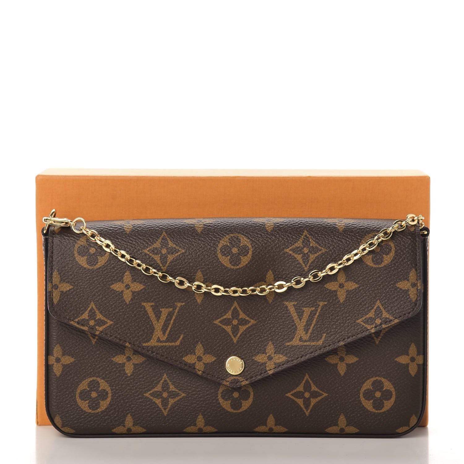 Louis Vuitton Monogram Pochette Felicie Chain Wallet Fuchsia 13 of 13