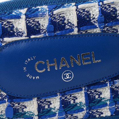 Chanel Tweed Flat Slipper Sandals M Blue 7 of 8