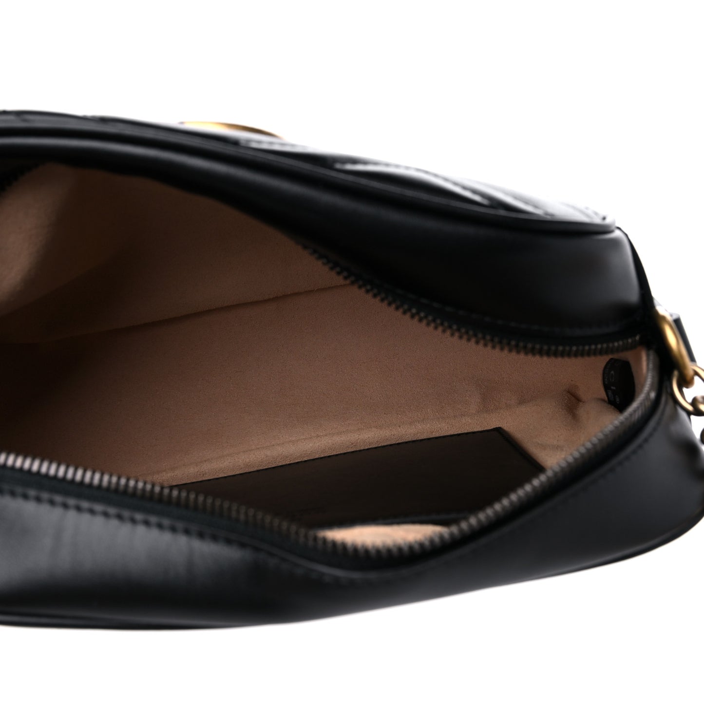 Calfskin Matelasse Small GG Marmont Chain Shoulder Bag Black