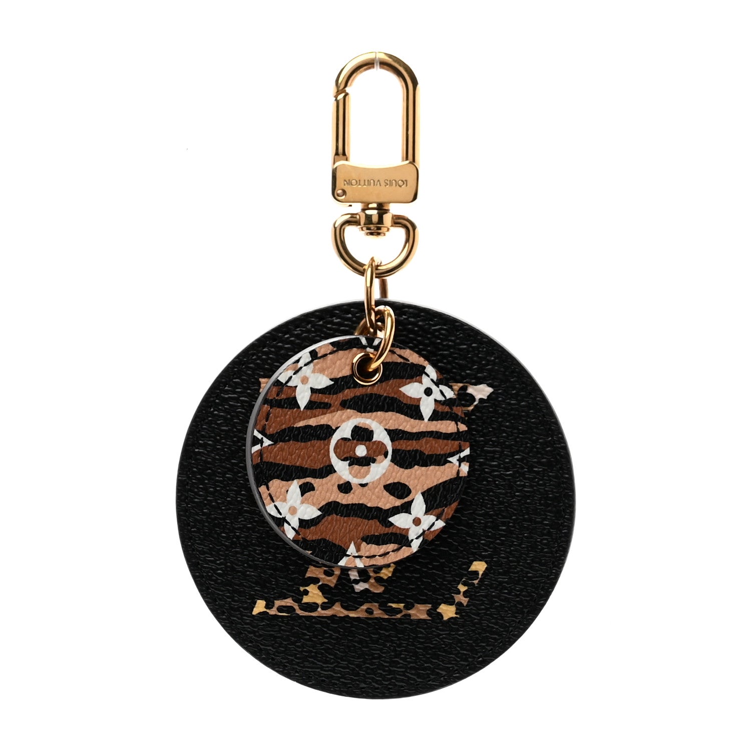 Louis Vuitton Monogram Giant Jungle Bag Charm Key Holder Black 1 of 4