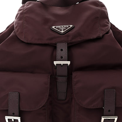 Prada Tessuto Nylon Saffiano Vela Medium Backpack Bordeaux 8 of 11