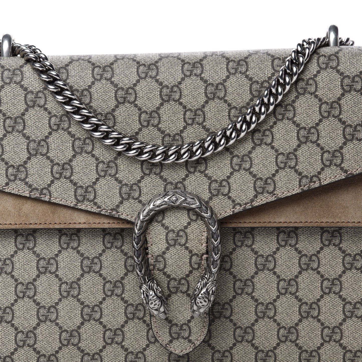 GG Supreme Monogram Medium Dionysus Shoulder Bag Taupe