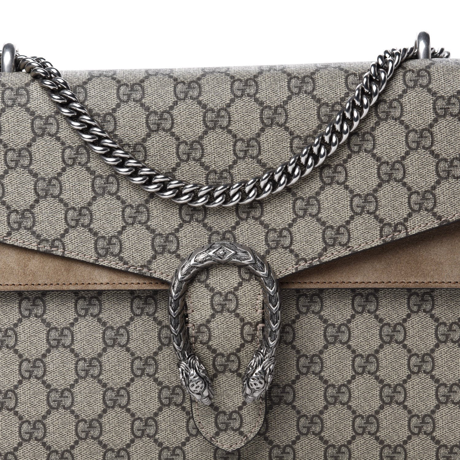 Gucci GG Supreme Monogram Medium Dionysus Shoulder Bag Taupe 10 of 10