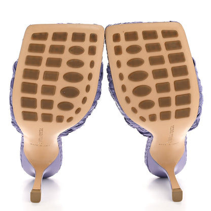 Bottega Veneta Raffia Twisted Intrecciato Stretch Mule Sandals 37 Lavender 6 of 8