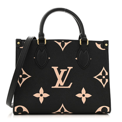 Louis Vuitton Empreinte Monogram Giant Onthego PM Black Beige 1 of 11