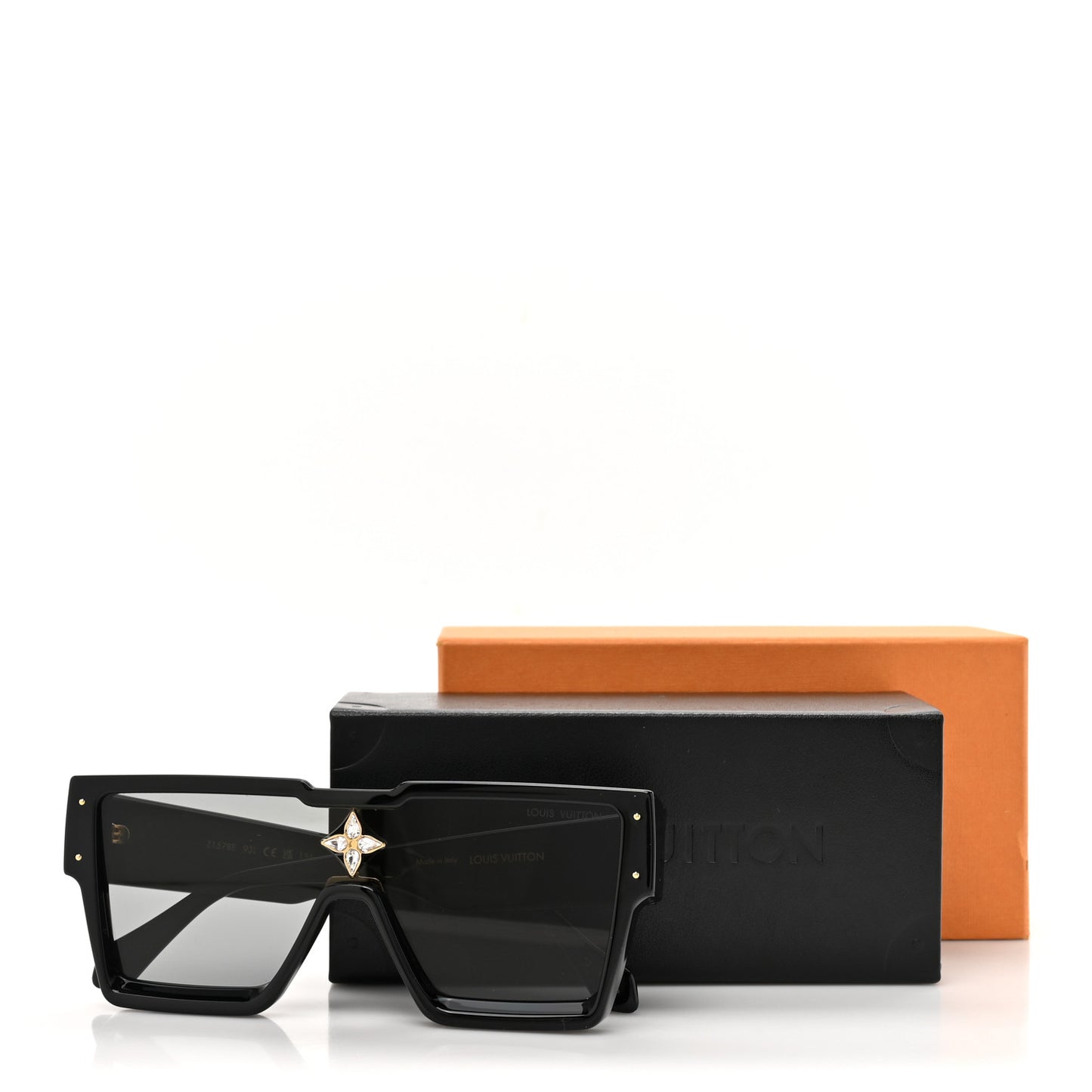 Acetate Swarovski Crystal Cyclone Sunglasses Z1578E Black