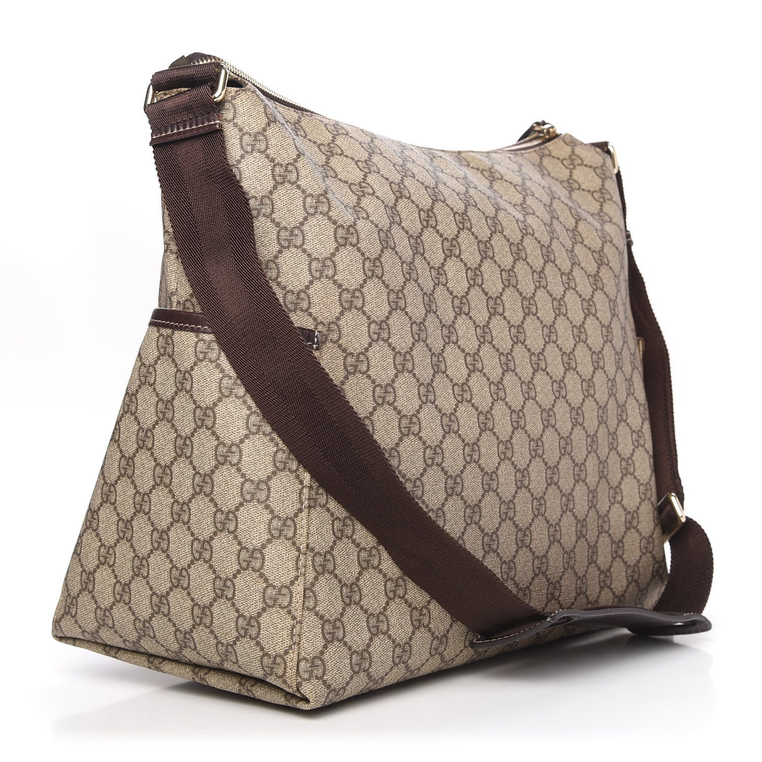 Gucci GG Plus Monogram Diaper Messenger Bag Dark Brown 3 of 12