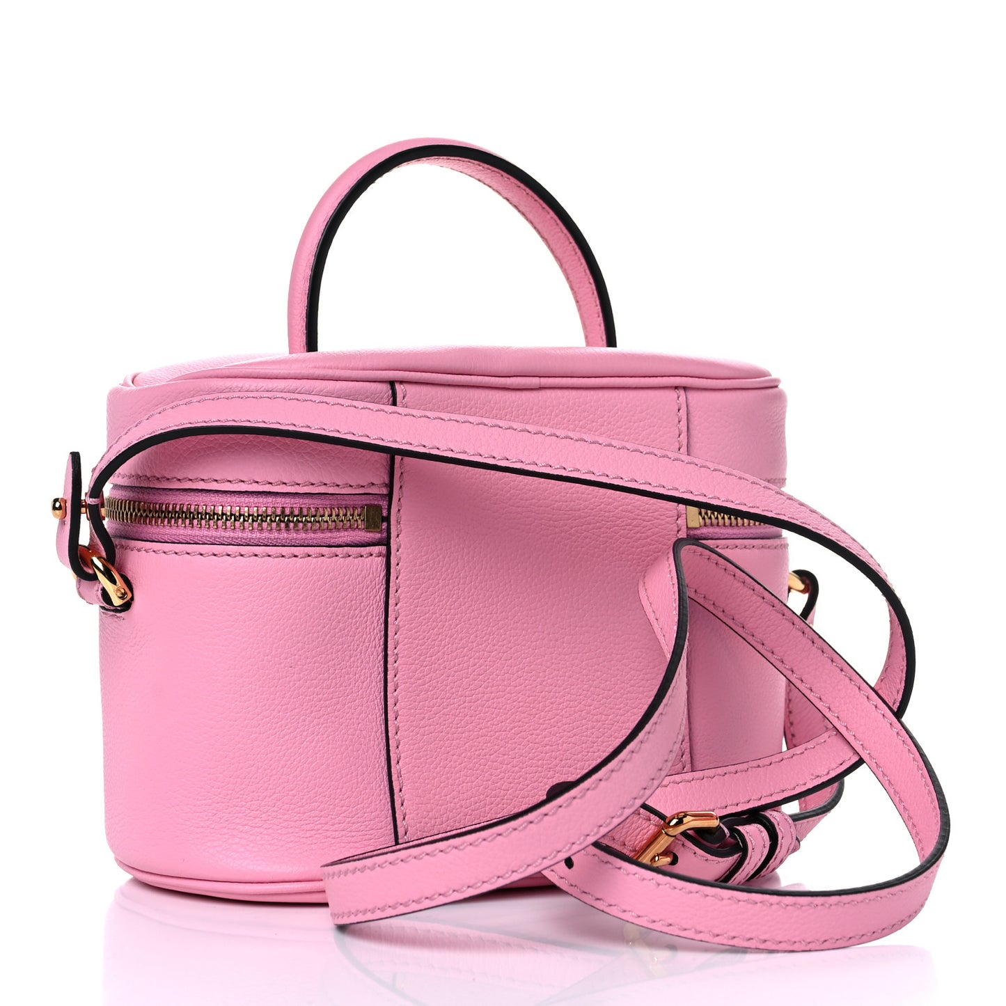 Grained Calfskin La Medusa Mini Shoulder Bag Pink