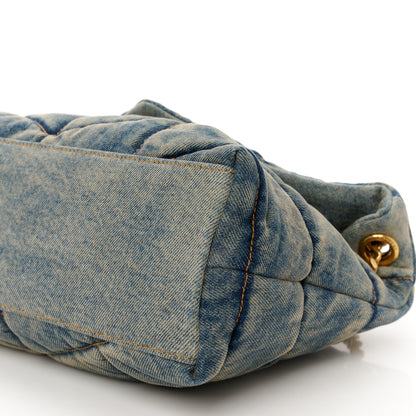 Saint Laurent Denim Quilted Small Loulou Puffer Monogram Chain Satchel Blue Cinnamon 10 of 10