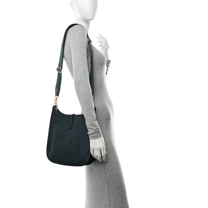 Hermes Taurillon Clemence Evelyne III PM Vert Cypress 2 of 11