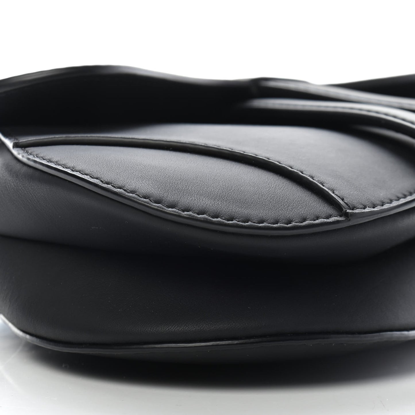 Ultra Matte Calfskin Mini Saddle Bag Black