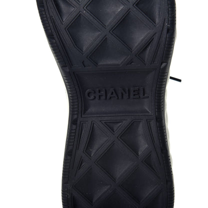 Chanel Velvet Calfskin Mixed Fibers CC Sneakers 37.5 Black 7 of 10