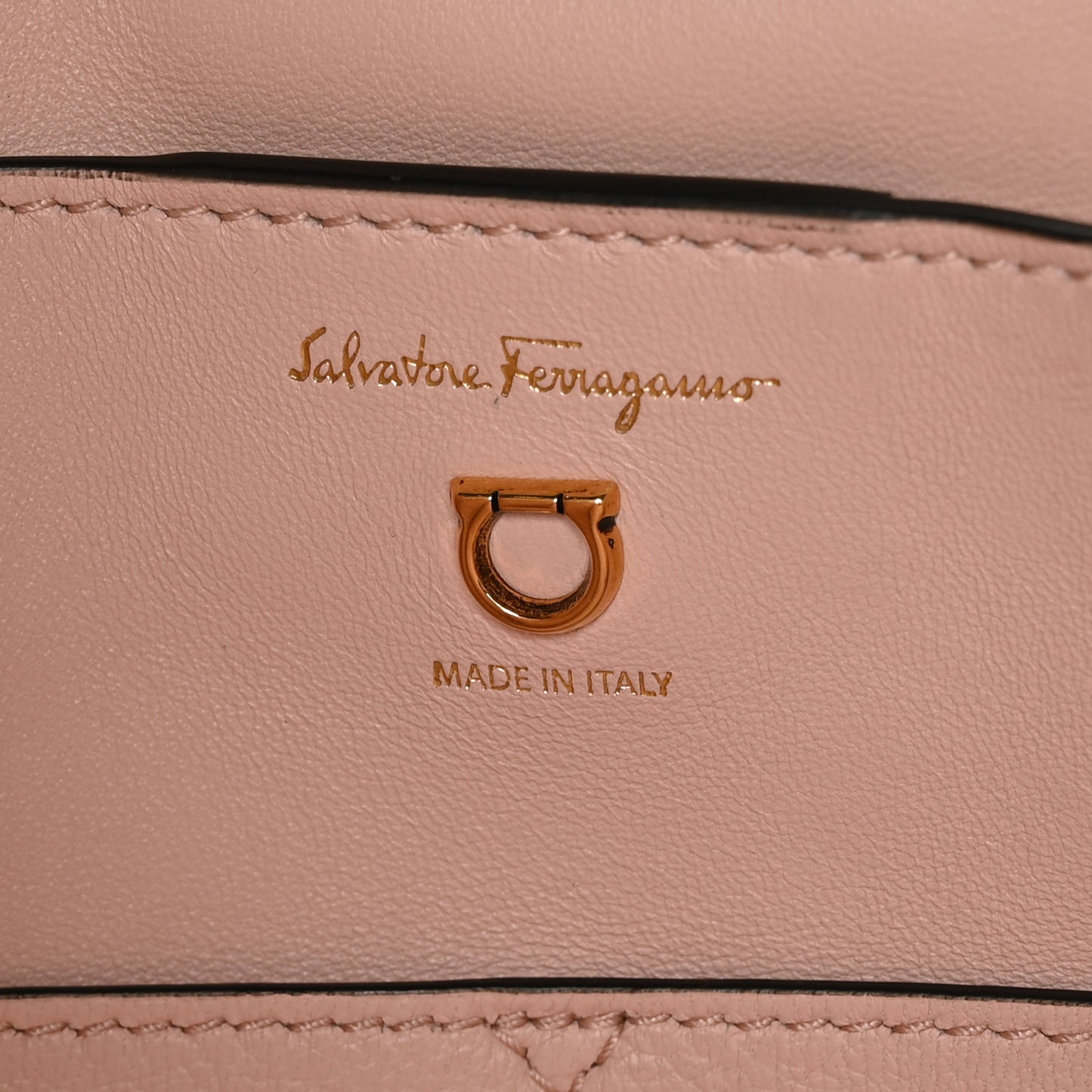 Calfskin Gancini Embossed Trifolio Tote Bag Black
