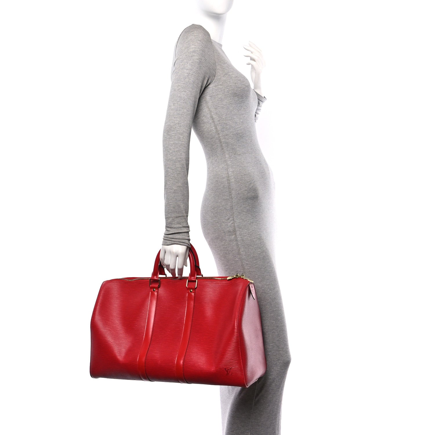 Louis Vuitton Epi Keepall 45 Castillan Red 2 of 11