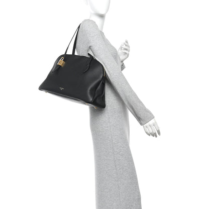 Louis Vuitton Grained Calfskin Low Key Duffle Tote Black 2 of 9