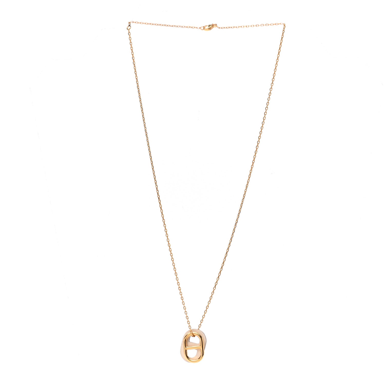 Hermes Swift O'Maillon Pendant Necklace Nata 3 of 7