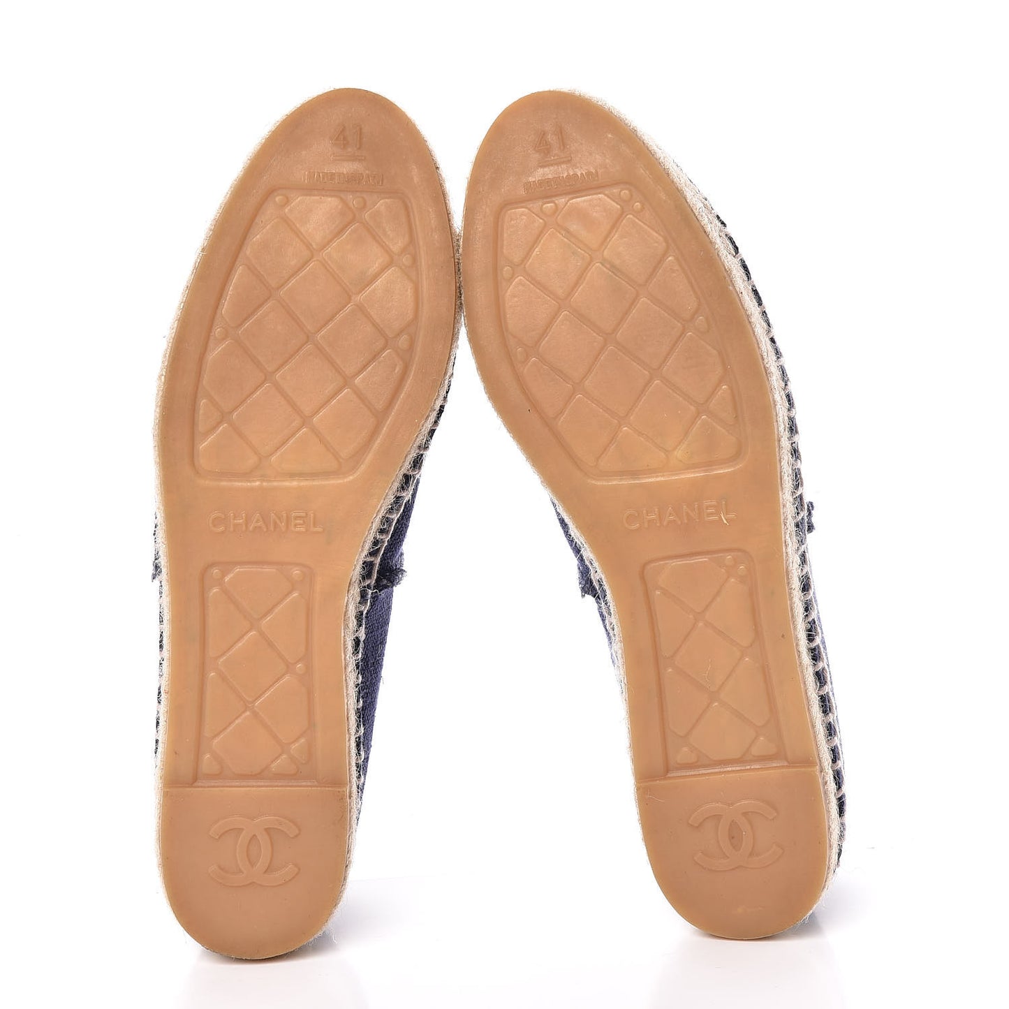 Linen CC Espadrilles 41 Blue Black