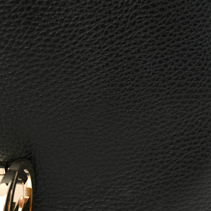 Gucci Dollar Calfskin Medium Interlocking G Top Handle Shoulder Bag Black 11 of 12