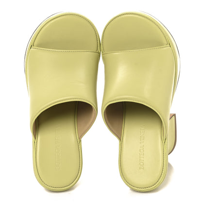 Bottega Veneta Nappa Slide Platform 115 Wedge Sandals 36 Seagrass 2 of 8