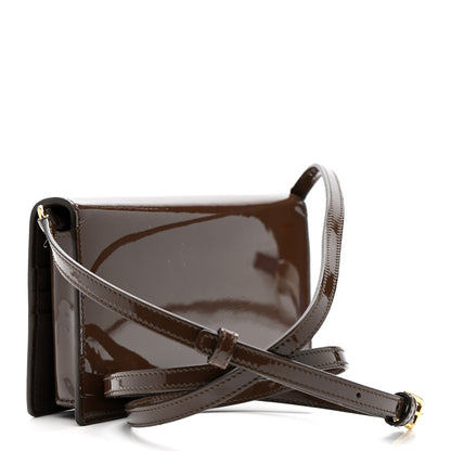 Dolce & Gabbana DOLCE GABBANA Patent DG Logo Crossbody Bag Brown 2 of 14