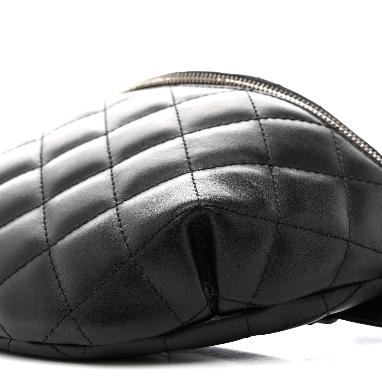 Chanel Lambskin Quilted Waist Belt Bag Black 10 of 13