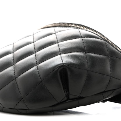 Chanel Lambskin Quilted Waist Belt Bag Black 10 of 13
