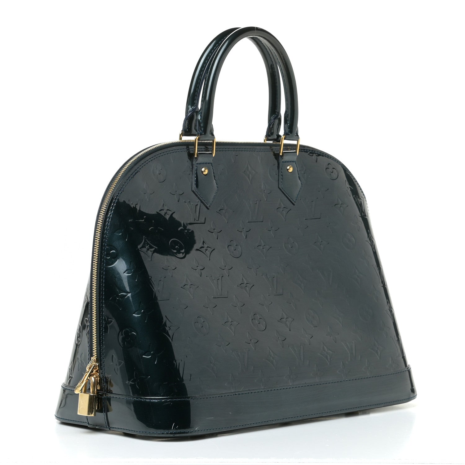 Louis Vuitton Vernis Alma GM Blue Nuit 3 of 13