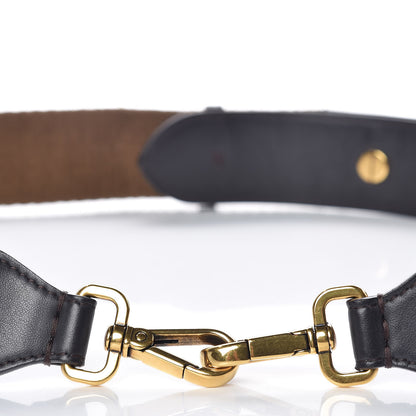 Fendi Ribbon Vitello Century FF 1974 Flat Studded Strap You Fango Marrone Ebano 2 of 4