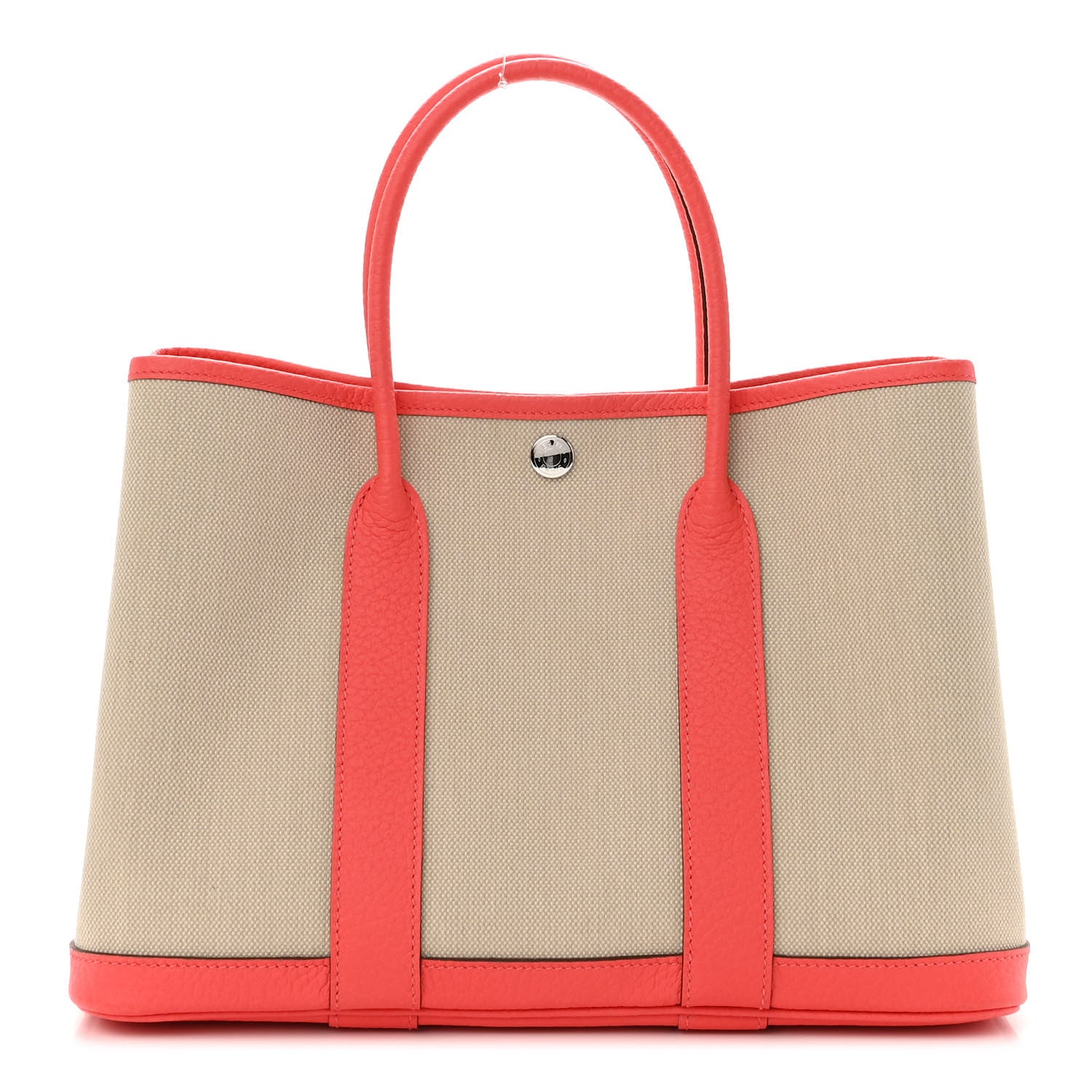 Hermes Toile Militaire Vache Country Garden Party 30 TPM Tote Beton Rose Texas 1 of 9