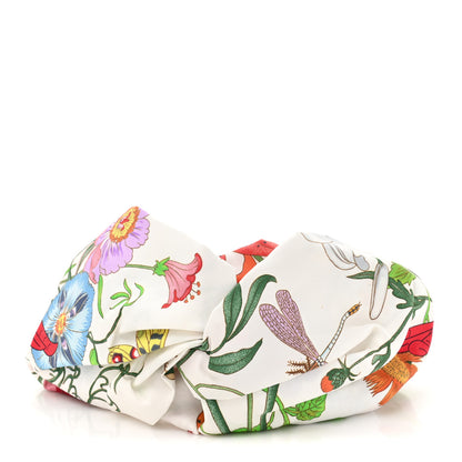 Gucci Silk Floral Headband L White Multicolor 3 of 7