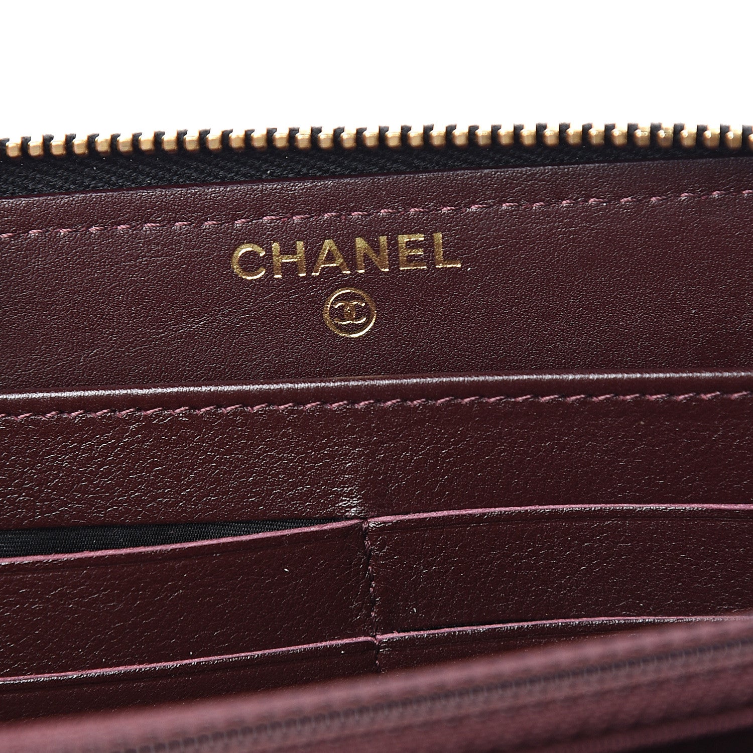 Chanel Caviar Quilted Large Gusset Zip Around Wallet Black 6 of 9