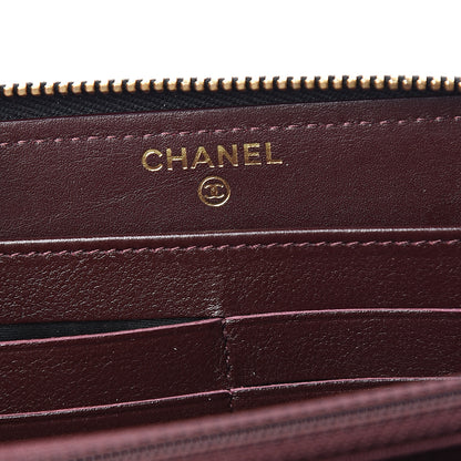Chanel Caviar Quilted Large Gusset Zip Around Wallet Black 6 of 9