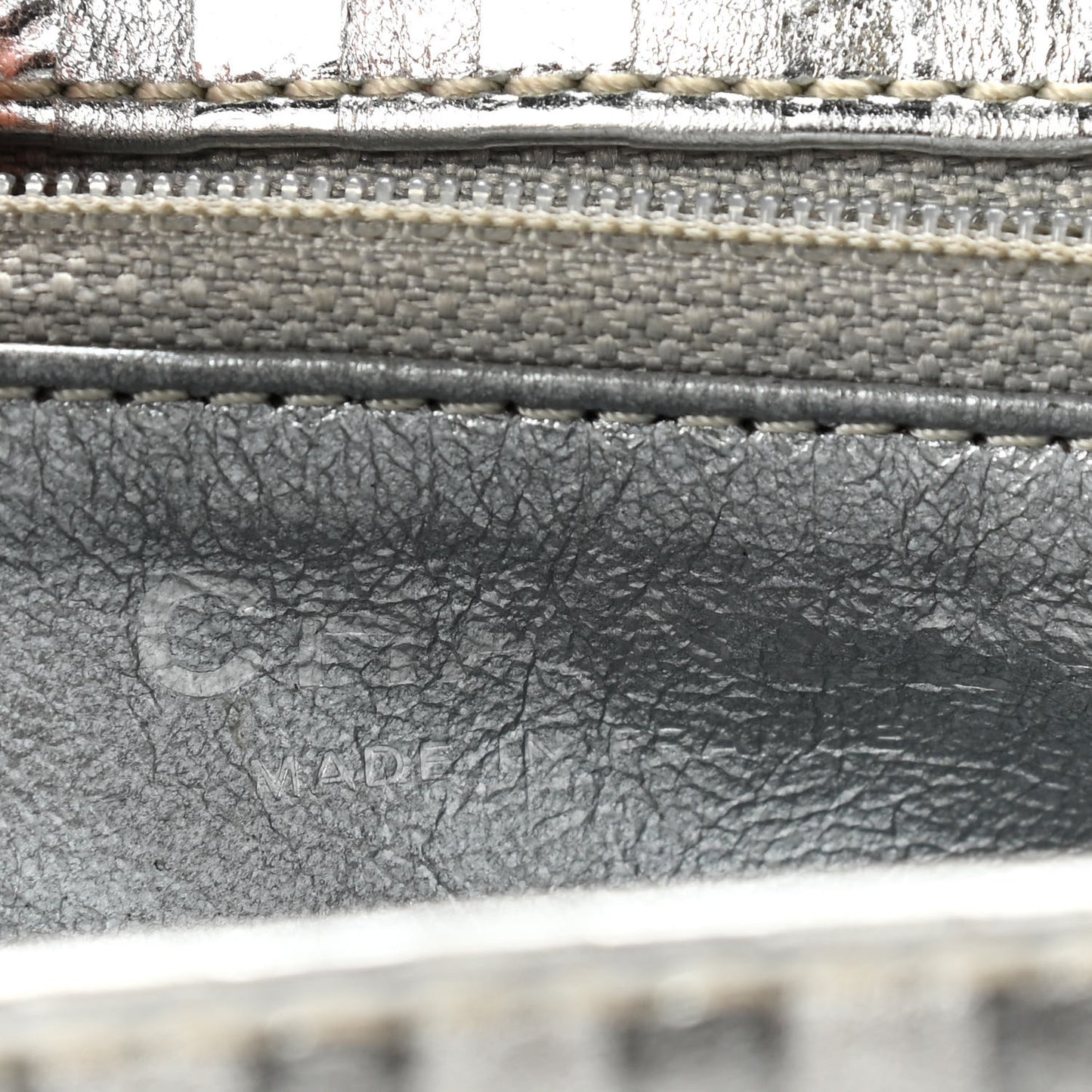 Metallic Aged Calfskin Striped Accordion Reissue 2.55 Mini Flap
