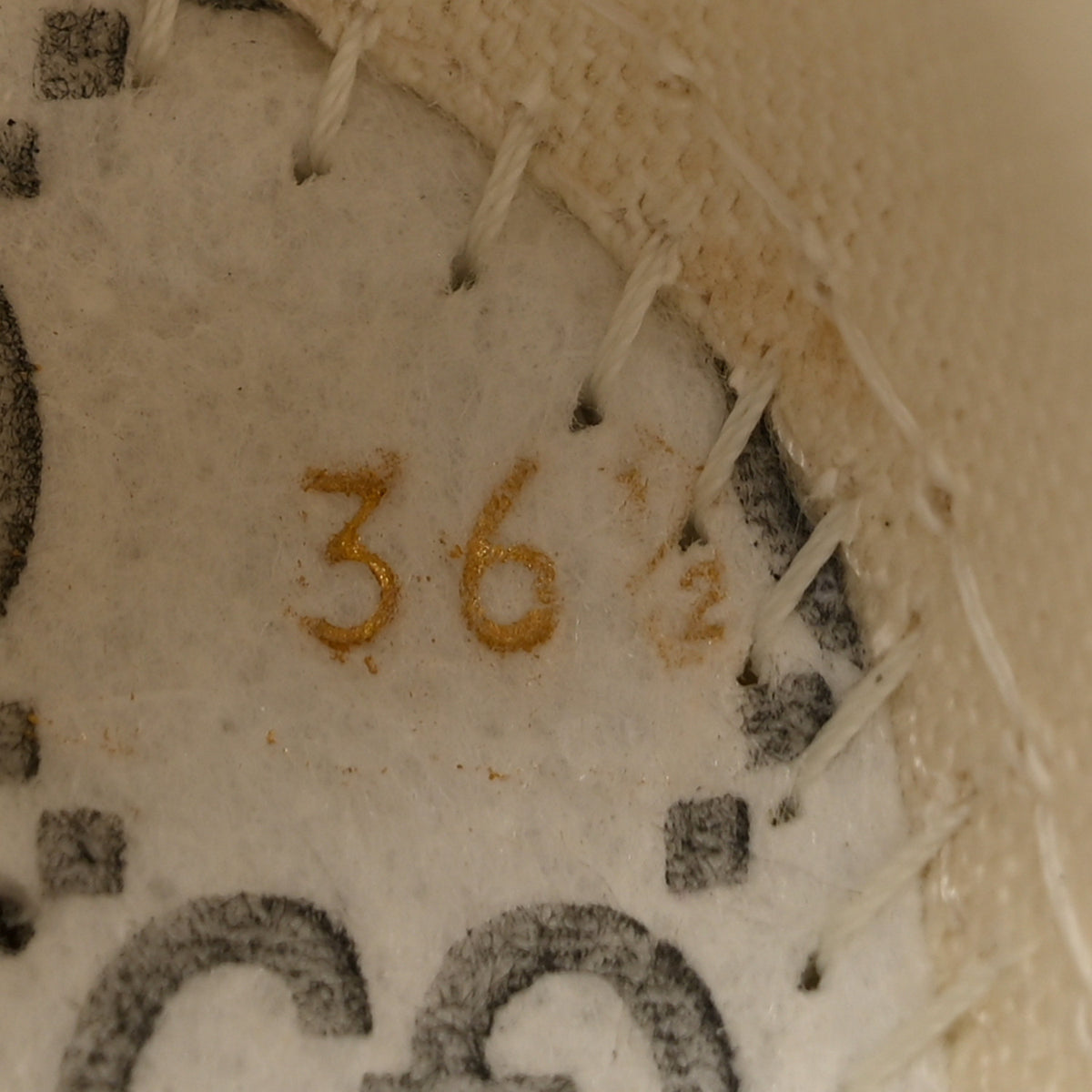 GG Monogram Womens 1977 Tennis Platform 52mm Sneakers 36.5 Beige Ebony Mystic White