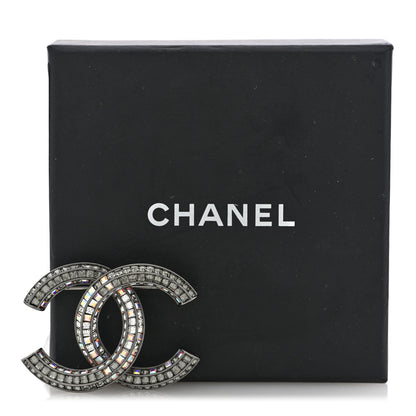 Chanel Ruthenium Crystal Baguette CC Brooch Multicolor 4 of 4