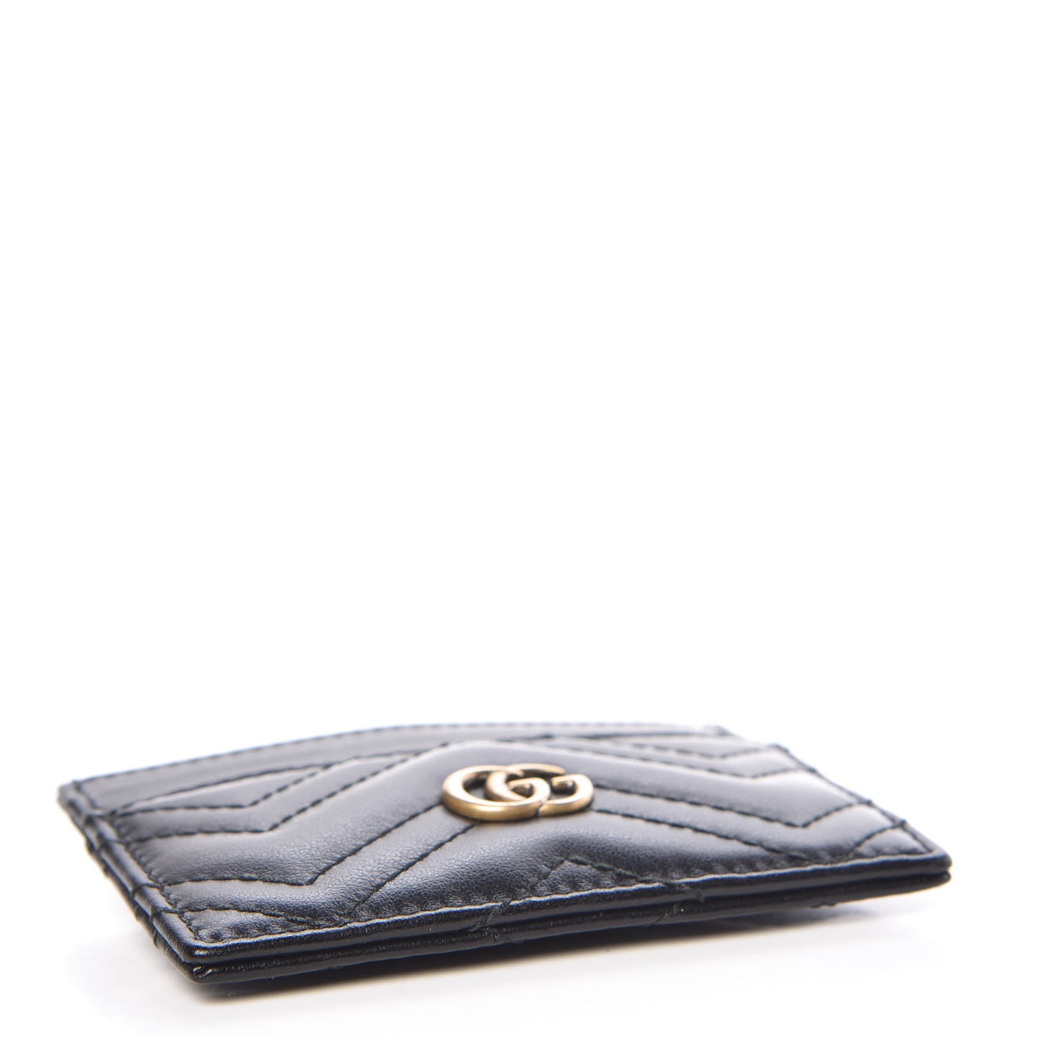 Gucci Calfskin Matelasse GG Marmont Card Holder Black 4 of 7