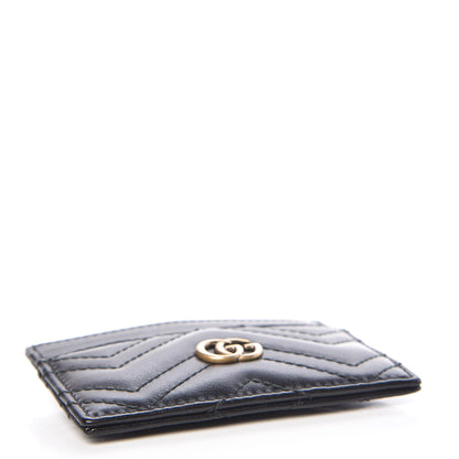 Gucci Calfskin Matelasse GG Marmont Card Holder Black 4 of 7