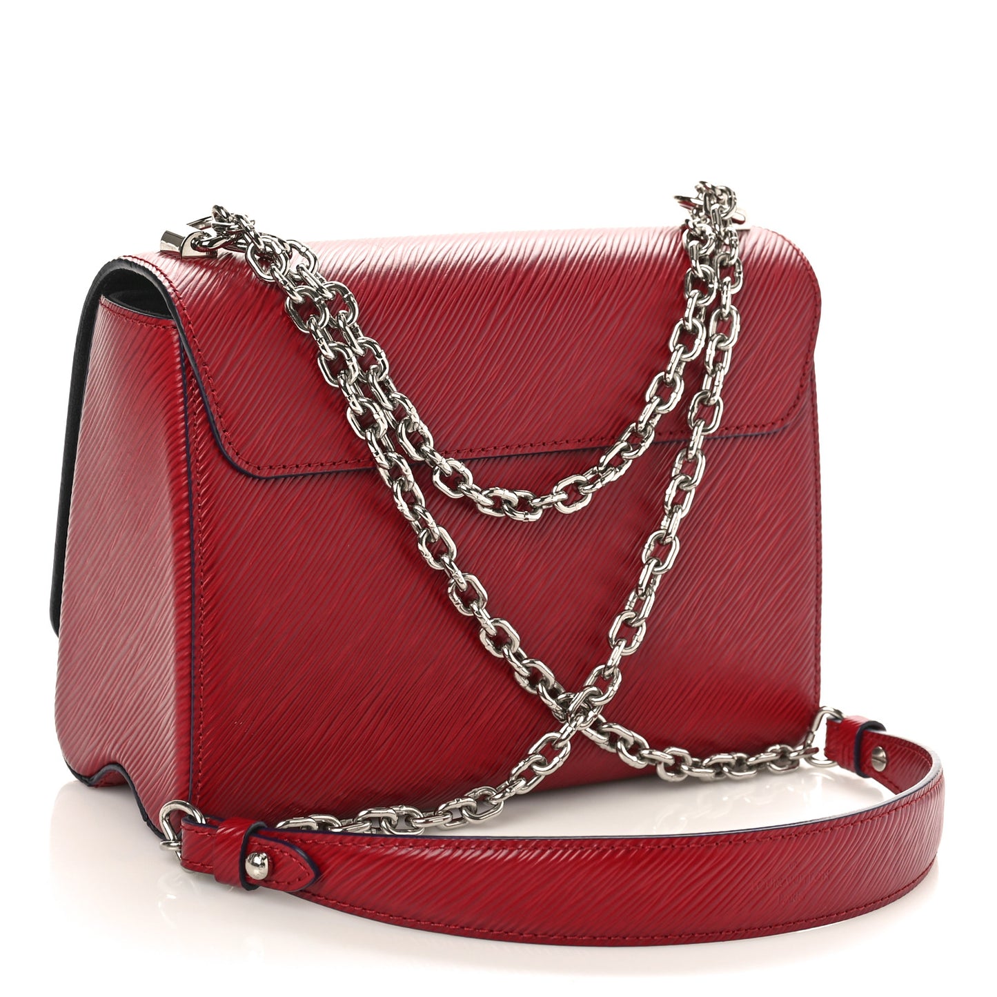 Epi Twist Top Handle Shoulder Bag MM Coquelicot