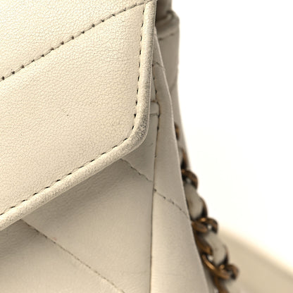 Chanel Lambskin Chevron Mini Coco Envelope Flap White 14 of 16