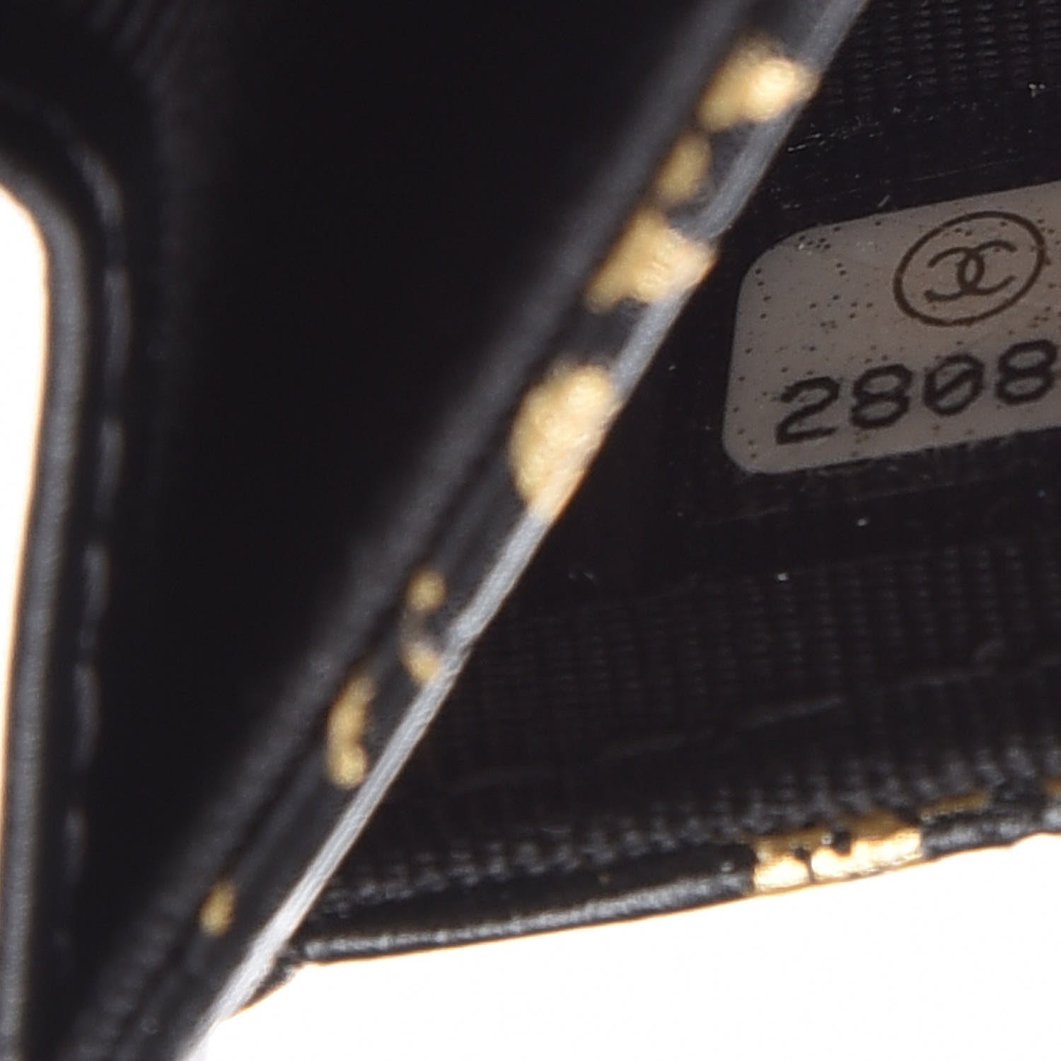 Chanel Calfskin Crocodile Embossed Graffiti 2.55 Cocodile Reissue Flap Card Holder Black Gold 8 of 12