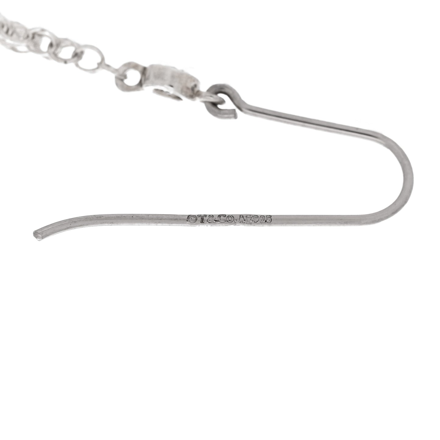 Sterling Silver Diamond Elsa Peretti Mesh Earrings