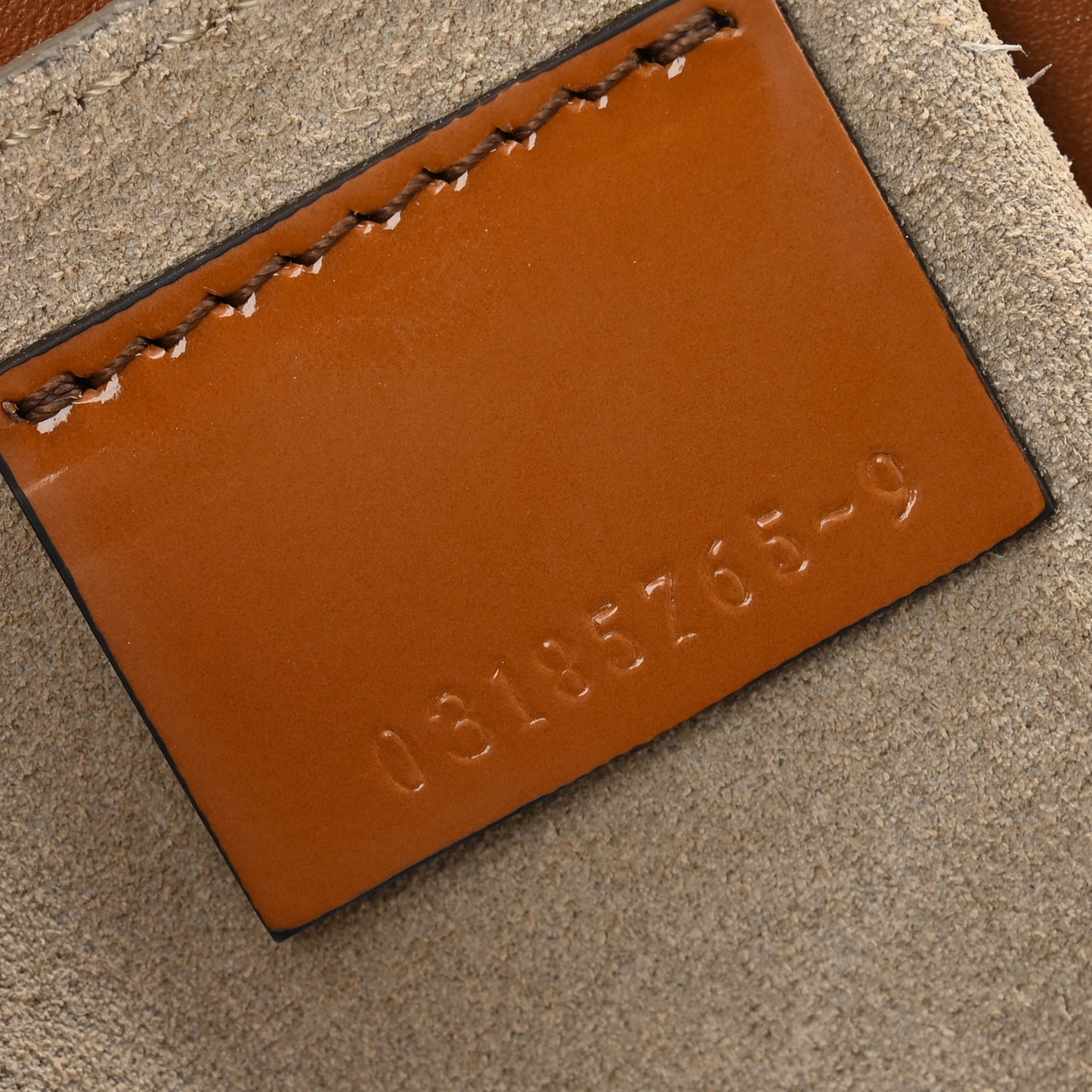 Patent Calfskin Mini Drew Bijou Shoulder Bag Caramel